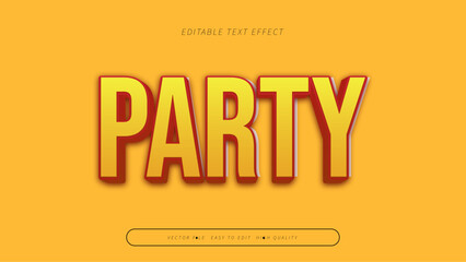 Obraz premium party editable text effect with red orange yellow bold gradient style