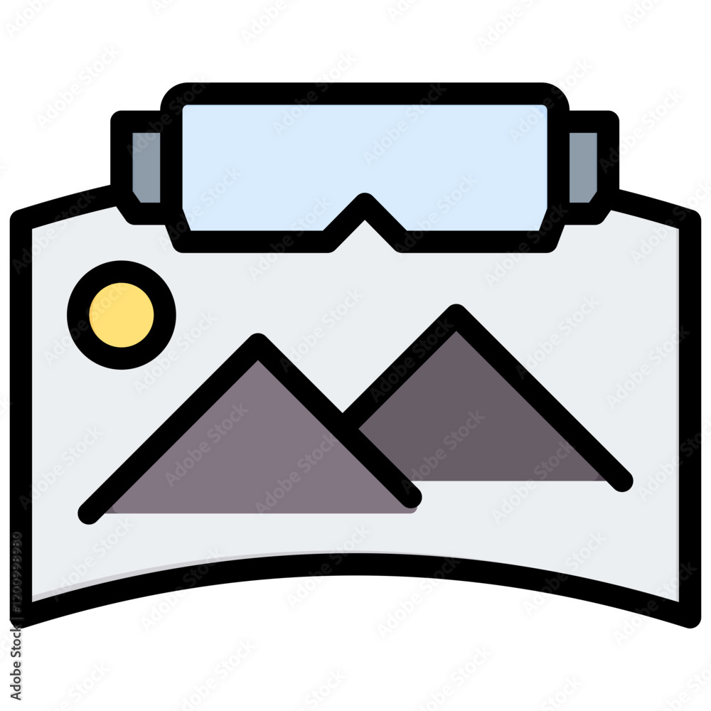 Poster Spatial Representation Outline Color Icon