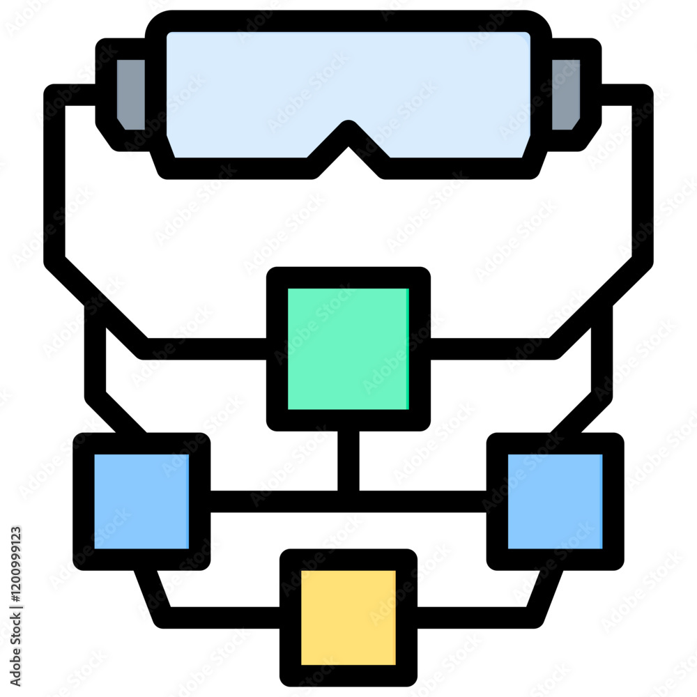 Poster Spatial Comp Framework Outline Color Icon