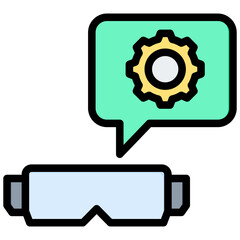 Obraz premium Spatial Reasoning Outline Color Icon