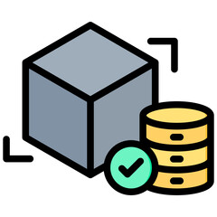 Spatial Data Standard Outline Color Icon