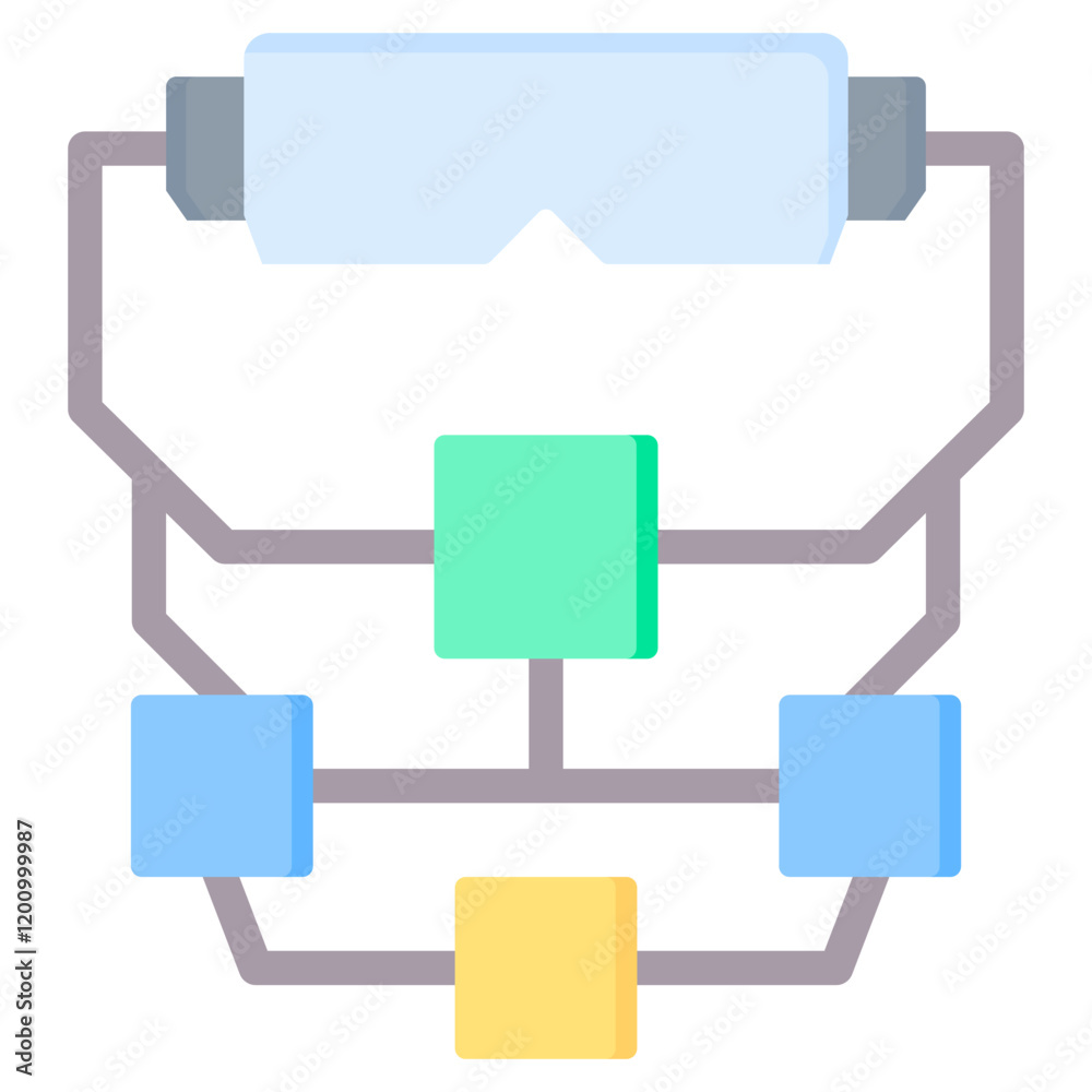 Aufkleber Spatial Comp Framework Flat Icon