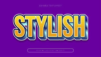 stylish editable text effect 3d gradient typography design
