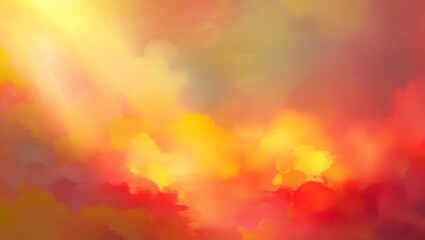 Abstract Fluid Art in Warm Tones Sunset Hues Background