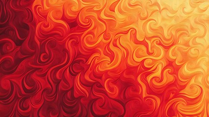 Bright flame patterns with swirling lines of fire in rich red and orange gradients