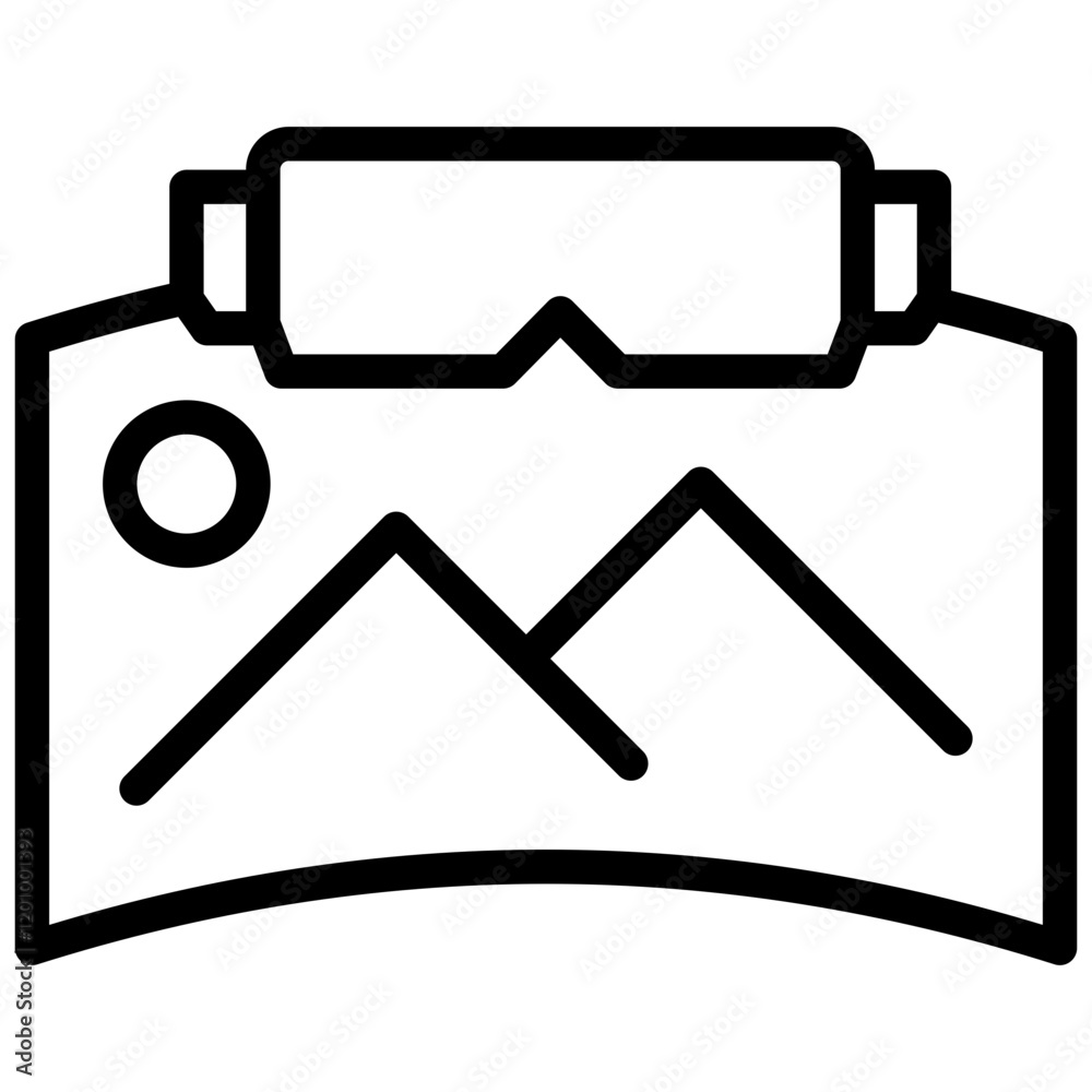 Poster spatial representation outline icon