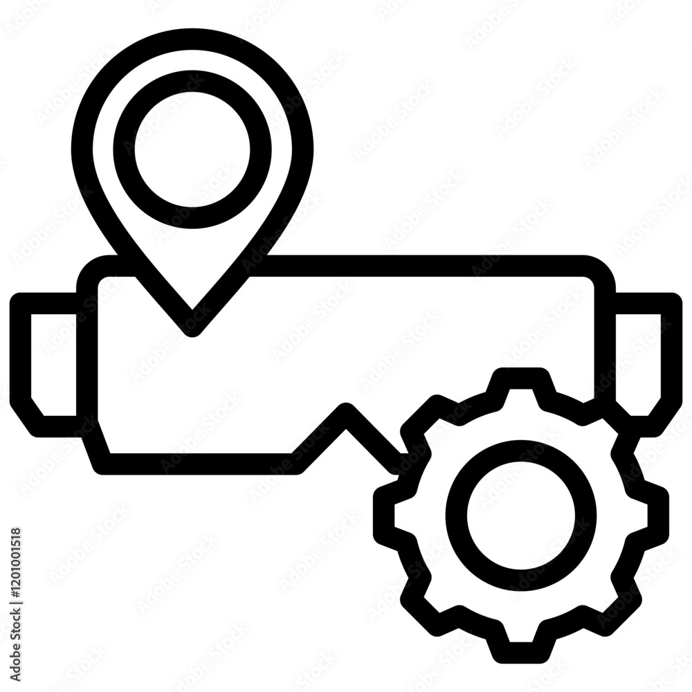 Poster Spatial Mapping Engine Outline Icon