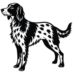 Dog Silhouette with Spots: Perfect for Animal and Pet-Themed Designs
