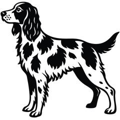 Black and White Dog Vector: High-Quality Graphic for Creative Projects
