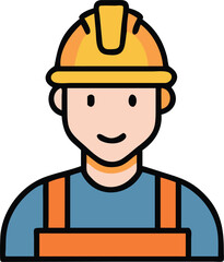 Construction Worker Icon Vector: Professional Industry Illustration
