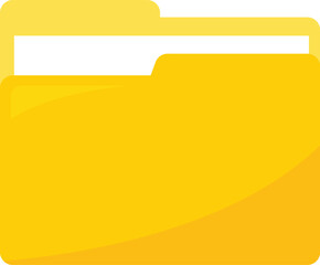 file folder icon 3d vector in transparent background