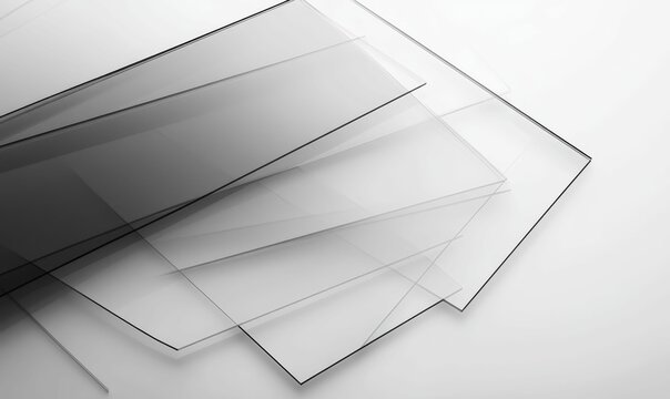 Overlapping transparent panes create a grayscale gradient effect.