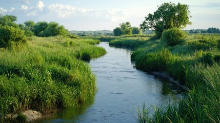 Fototapeta premium Serene Summer River
