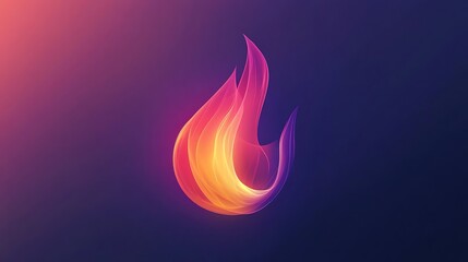 Abstract flame-inspired light design with radiant highlights and smooth gradients