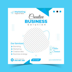 Business promotion social media post design