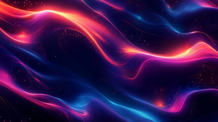 Obraz premium Fiery light design with bright glowing edges and intricate flowing patterns