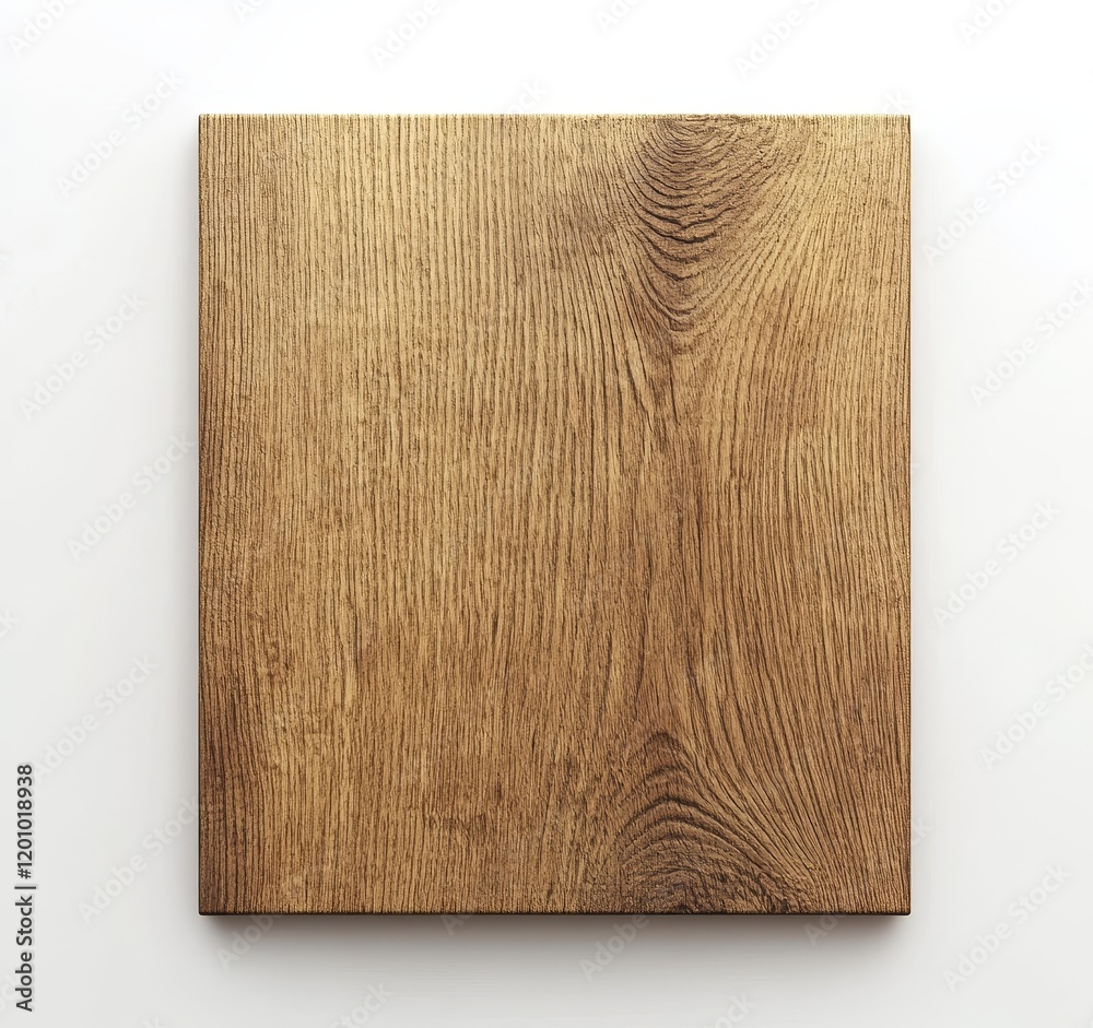 Wall mural Square piece of light brown wood with visible grain.