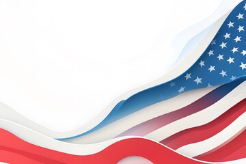 Obraz premium American Flag Symbol Background, Generative AI