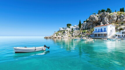 Fototapeta premium Mediterranean Seaside Town