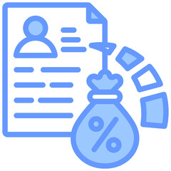 Creditworthiness Criteria Blue Icon
