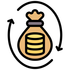 Revolving Credit Outline Color Icon