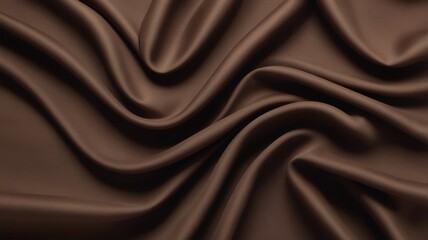 Fototapeta premium The image depicts a smooth and luxurious silk fabric with flowing waves in shades of purple and blue, creating an elegant and soft textured background