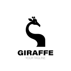 Fototapeta premium Giraffe Logo. Giraffe Logo Design. Giraffe Logo Brand. Giraffe Logo Vector Design Isolated on White Background