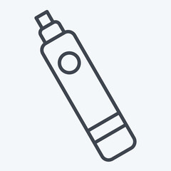 Icon Electronic Cigarette. related to Vape symbol. line style. design editable