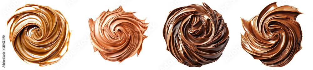 Poster chocolate butter displayed on a glass-like background