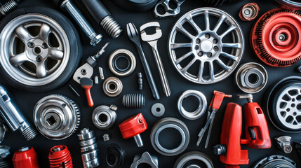 Car spare parts and service word search puzzle game worksheet. Vector kids quiz grid with auto, rims, headlight and tire. Speedometer, key, glasswasher, and sparkplug, brakedisk or piston, jack tools