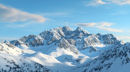 Snowy Mountain Range