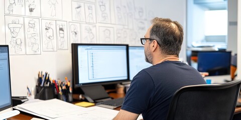 writers room with storyboards