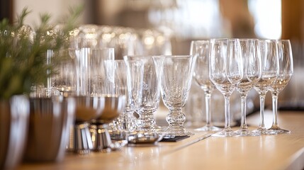 A sparkling cocktail-making class with shakers, garnishes, and glassware