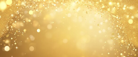 golden texture background with bokeh glitter
