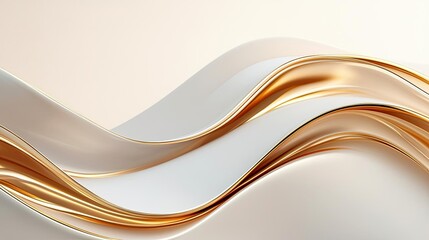 Beige gold watercolor idea. Elegant waves of gold and white create a modern and luxurious abstract background.