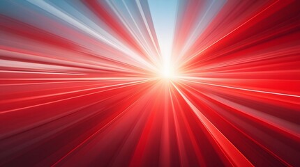 Fototapeta premium Bright Red Starburst Explosion with Rays and Glowing Energy Pattern