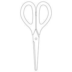 はさみのイラスト、線画