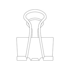 ダブルクリップのイラスト、線画