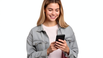Fototapeta premium woman with mobile phone
