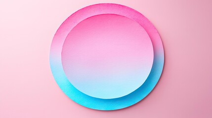 Fototapeta premium Circular watercolor concept. Stylish gradient circles in pink and blue create a modern, abstract background design.
