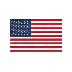 United States flag with transparent background