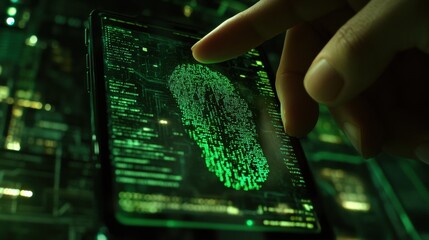 Digital Fingerprint Analysis on a Smartphone Display with Code