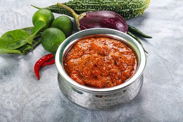 Indian cuisine - butter chicken with sauce