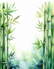 Naklejka premium 竹、竹林のイラスト