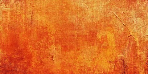 Fototapeta premium Grunge textured background in vibrant orange hues with scratched details creating an abstract artistic surface suitable for various designs