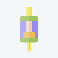Icon Tank. related to Vape symbol. flat style. design editable