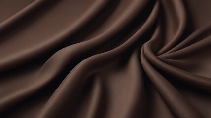 Obraz premium Chocolate Brown Fabric Texture: Rich and luxurious, the elegant curves and folds of a deep chocolate brown fabric create a captivating backdrop for your designs.