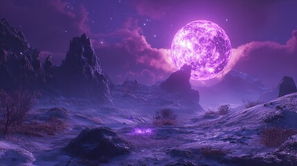 Fototapeta premium Crystalline Planet Earth Floating Amid Radiant Cosmic Backdrop