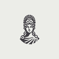 Elegant Goddess Athena Logo 