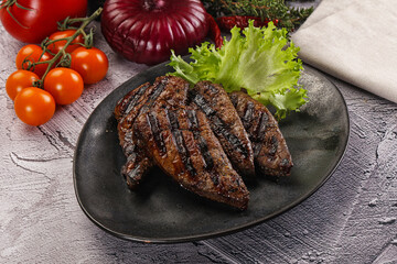 Grilled diet beef liver steak
